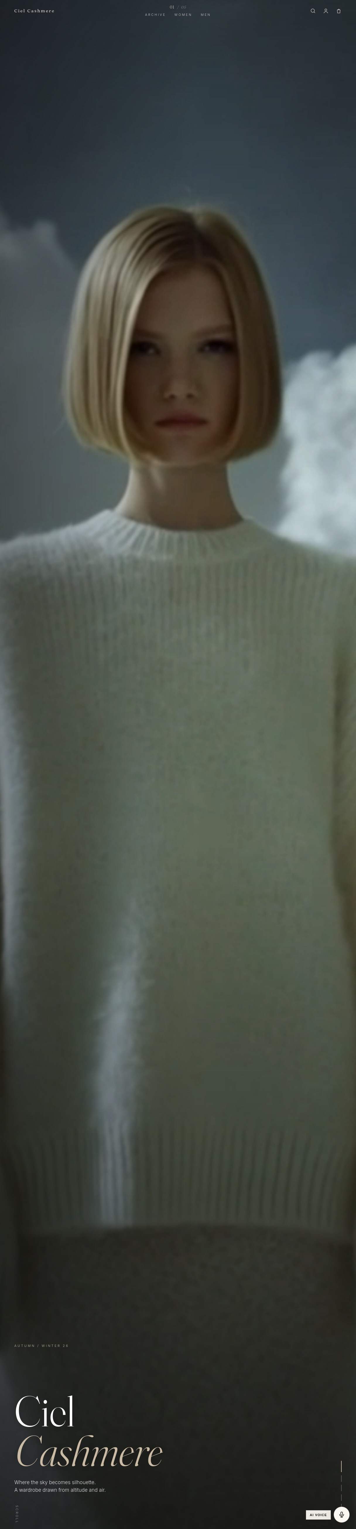 Ciel Cashmere — full storefront preview